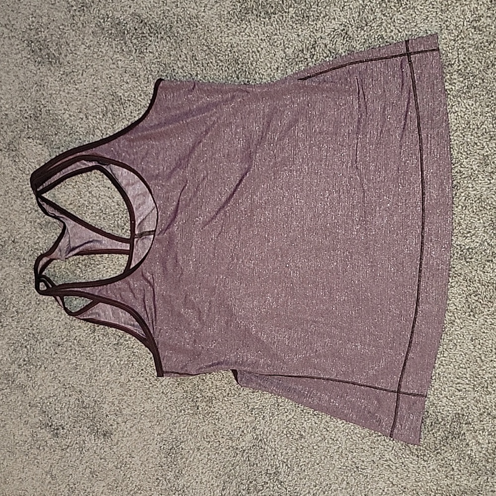 Lululemon athletica size 6 heathered burgundy tank top